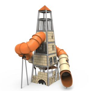 O castelo egípcio  com dois escorregas em espiral faz parte da linha BIG-Towers.  Trata-se de uma linha que  pode ser personalizada