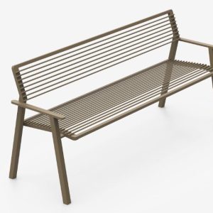 Banco Coro metal com braços