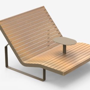 Espreguiçadeira dupla Piro com mesa UM3D83